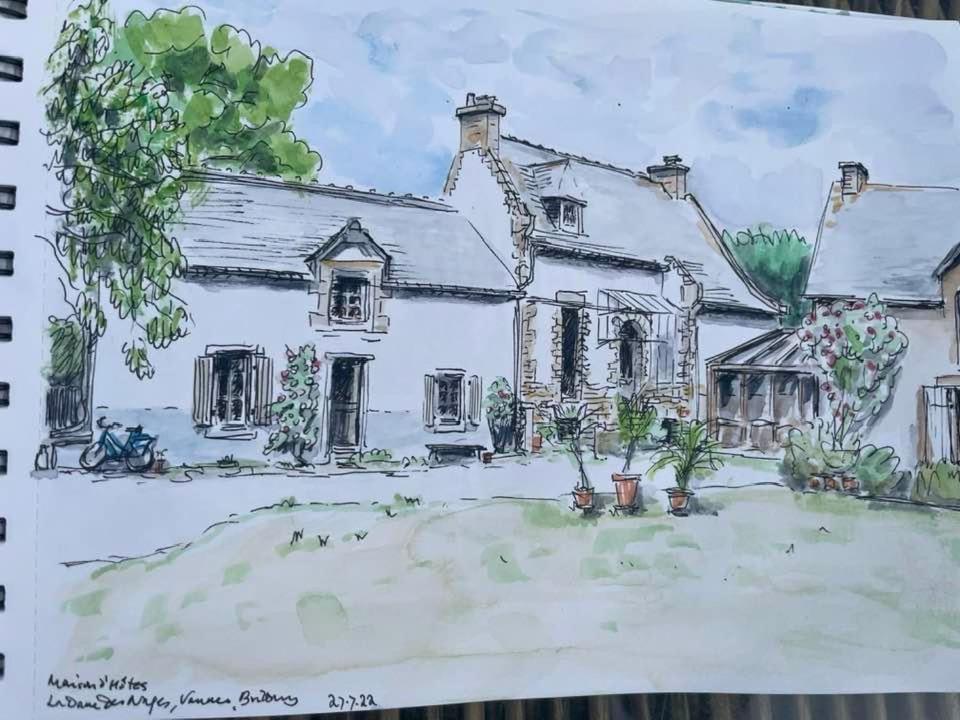 Bed and Breakfast Les Dames de Nage Grand-Champ Exterior foto